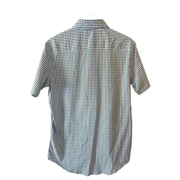 NWT DANIEL HECHTER PARIS Size S Men's Shirt Blue & White Checks Plaid Gingham - Picture 4 of 9